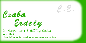 csaba erdely business card